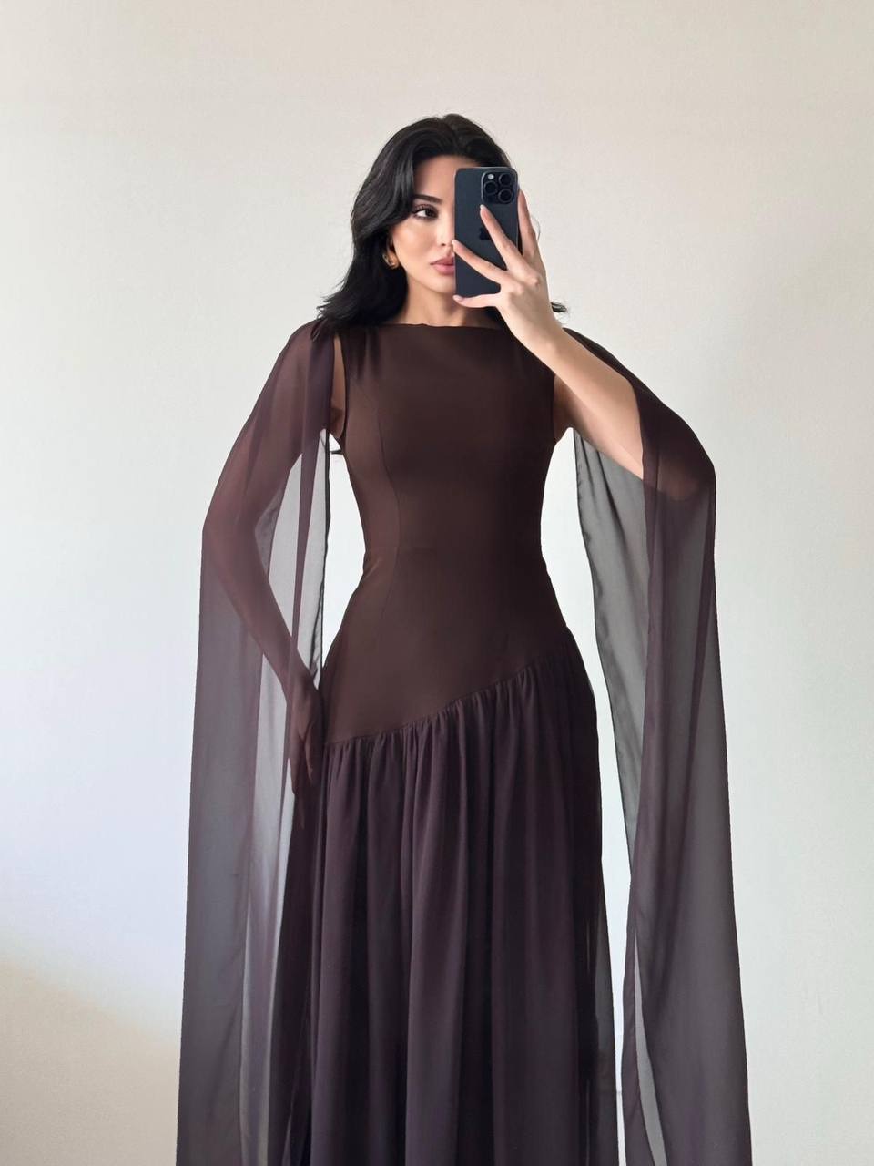 Robe Longue Cape Mousseline