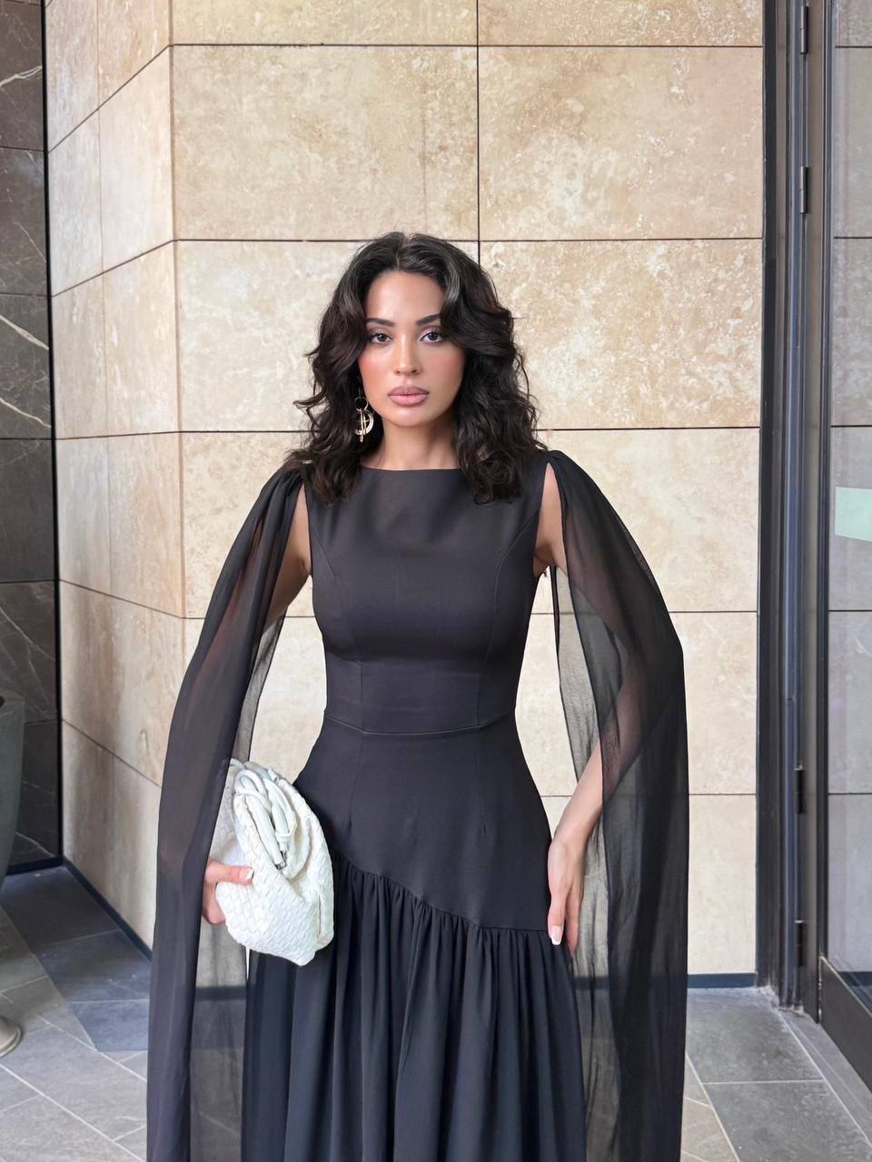 Robe Longue Cape Mousseline