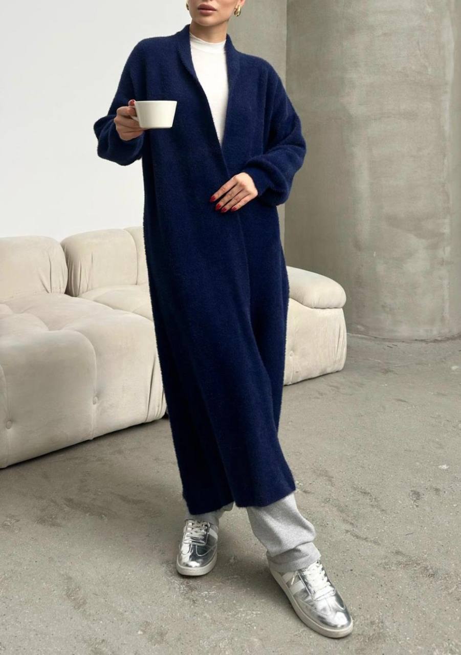 Cardigan Long Ouvert Élégant