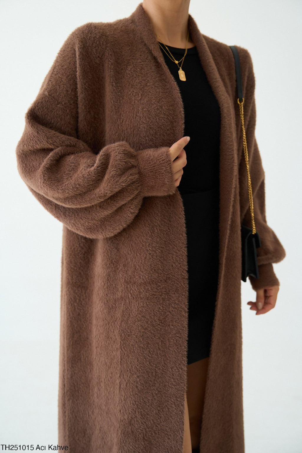 Cardigan Long Ouvert Élégant