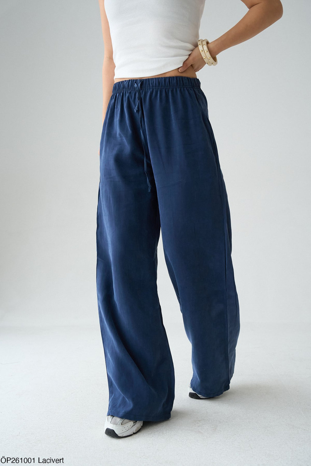 Pantalon Large Femme Fluide Taille Élastique - Confort et Style