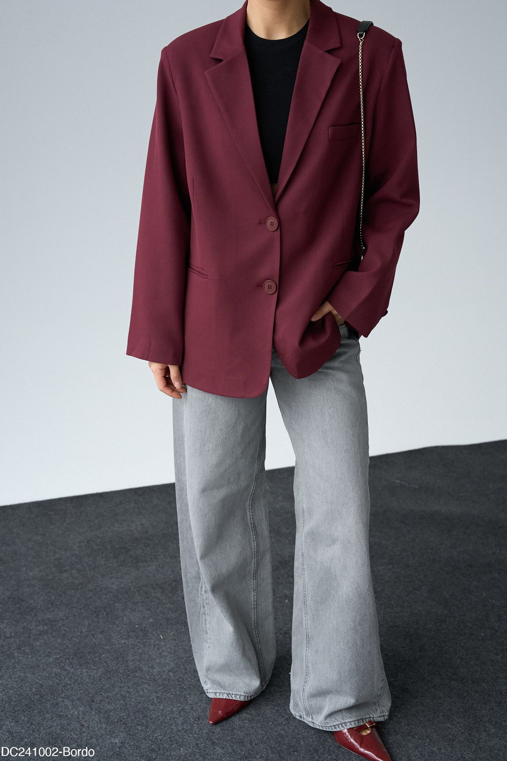 Qero Veste Blazer Oversize Femme - Veste Tailleur Élégante